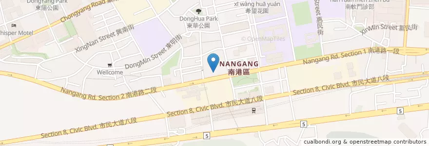 Mapa de ubicacion de 麥當勞 en Taiwan, Nuova Taipei, Taipei, Distretto Di Nangang.