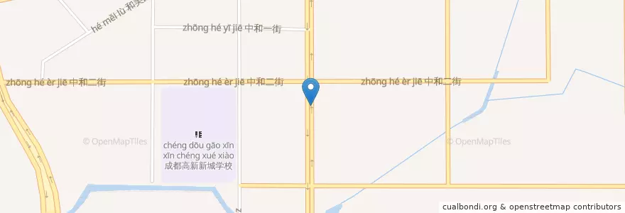 Mapa de ubicacion de 中和街道 en 中国, 四川省, 成都市, 双流区, 高新南区, 中和街道.