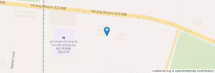Mapa de ubicacion de 凤凰北街街道 en 中国, 宁夏回族自治区, 银川市, 兴庆区, 凤凰北街街道.