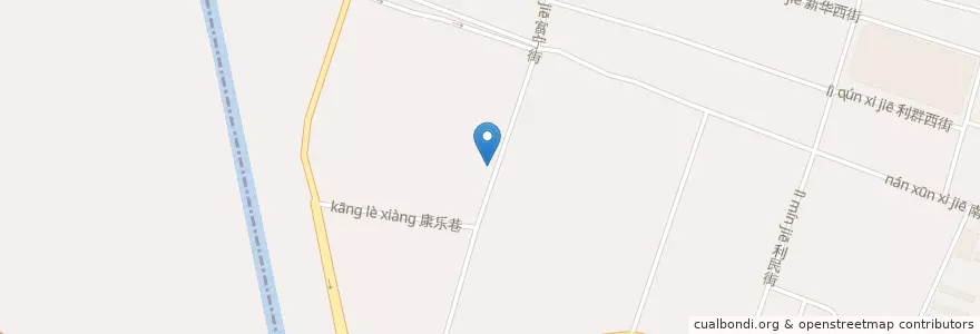 Mapa de ubicacion de 富宁街街道 en 中国, 宁夏回族自治区, 银川市, 兴庆区, 富宁街街道.