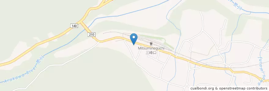 Mapa de ubicacion de 秩父丸通タクシー三峰口営業所 en Japan, Präfektur Saitama, 秩父市.