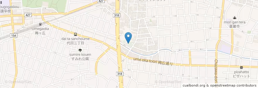 Mapa de ubicacion de 円乗院 en Japón, Tokio, Setagaya.