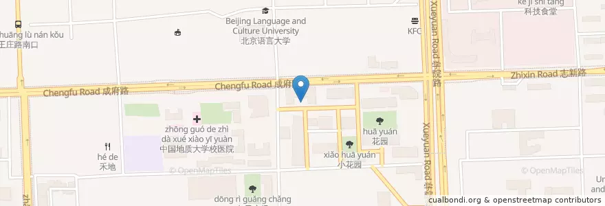Mapa de ubicacion de 学19楼（中国地质大学） en 中国, 北京市, 河北省, 海淀区.