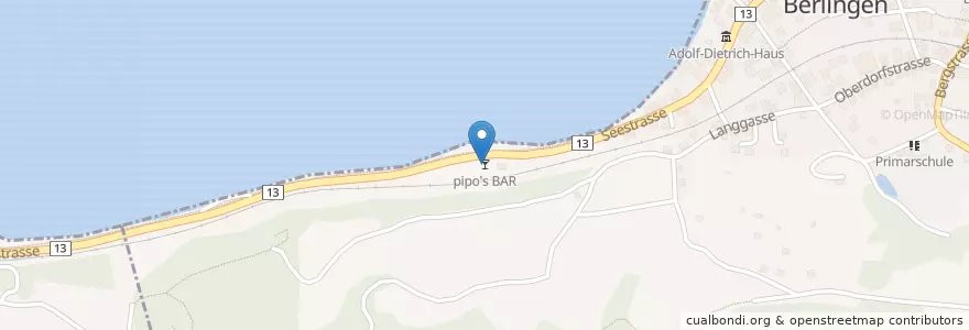 Mapa de ubicacion de pipo's BAR en Suiza, Turgovia, Berlingen.