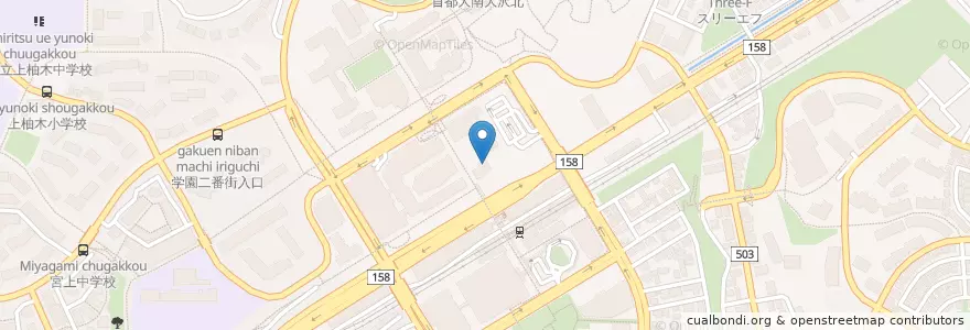 Mapa de ubicacion de 焼肉ろくろ en Japonya, 東京都, 八王子市.