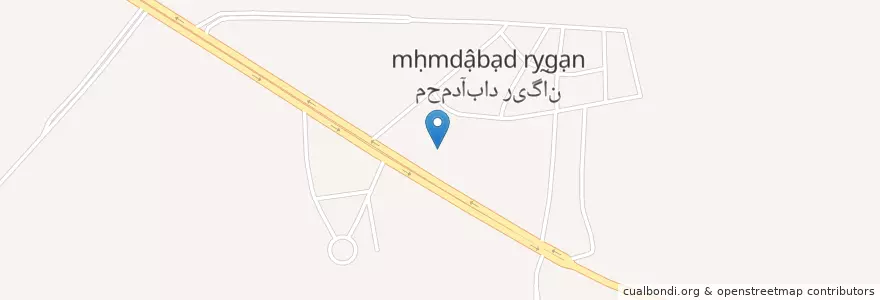Mapa de ubicacion de ریگان en 伊朗, استان کرمان, شهرستان ریگان, بخش مرکزی شهرستان ریگان, حومه ریگان, ریگان.