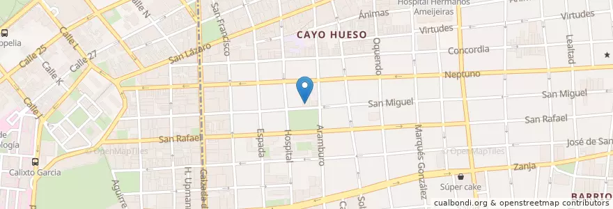 Mapa de ubicacion de Casa de la Rumba en Cuba, La Habana.