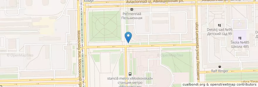 Mapa de ubicacion de Теремок en Russia, Northwestern Federal District, Leningrad Oblast, Saint Petersburg, Московский Район, Округ Звёздное.