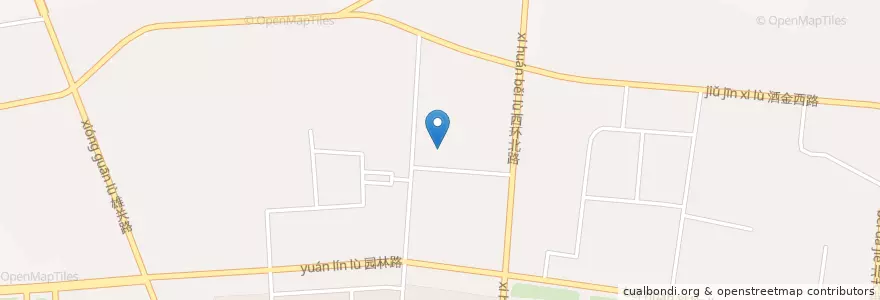 Mapa de ubicacion de 西北街街道 en 中国, 甘肃省, 酒泉市 / Jiuquan, 肃州区 (Suzhou), 西北街街道.