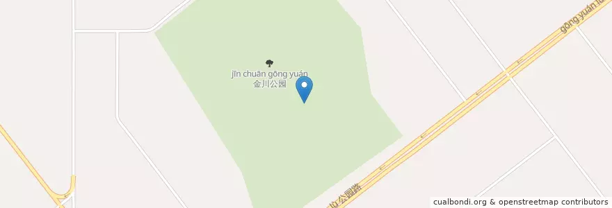 Mapa de ubicacion de 金川路街道 en 中国, 甘肃省, 金昌市 (Jinchang), 金川区, 金川路街道.