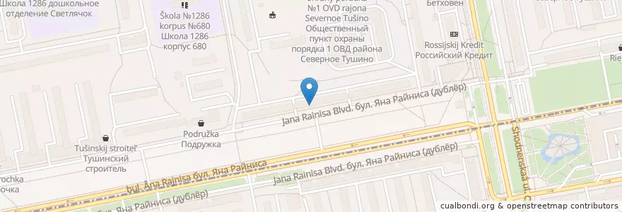 Mapa de ubicacion de Горздрав en Rusland, Centraal Federaal District, Moskou, Северо-Западный Административный Округ.