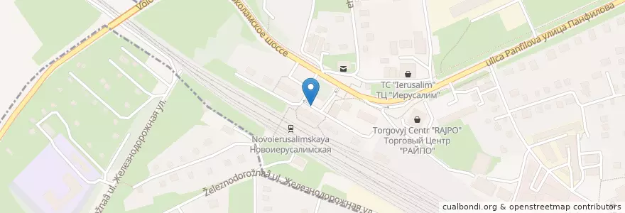 Mapa de ubicacion de Новоиерусалимская en Rusia, Distrito Federal Central, Óblast De Moscú, Городской Округ Истра.