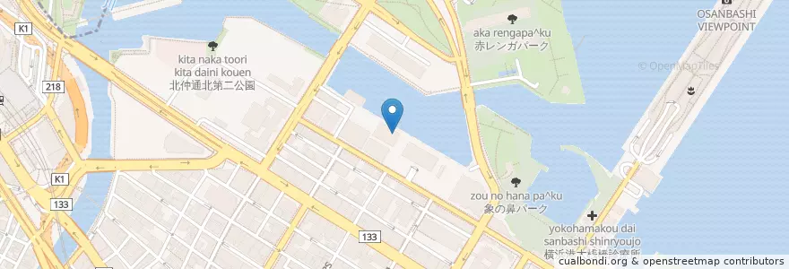 Mapa de ubicacion de BankArt en 日本, 神奈川県, 横浜市, 中区.