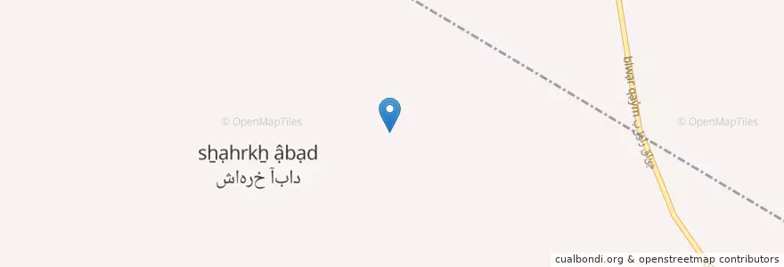 Mapa de ubicacion de شاهرخ آباد en Iran, Kerman, شهرستان کرمان, بخش مرکزی شهرستان کرمان, دهستان زنگی آباد, شاهرخ آباد.