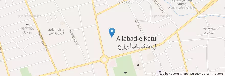 Mapa de ubicacion de علی آباد کتول en Iran, استان گلستان, شهرستان علی آباد, بخش مرکزی, زرین گل, علی آباد کتول, علی آباد کتول.