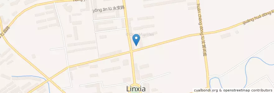 Mapa de ubicacion de 城南 en 中国, 甘肃省, 临夏回族自治州, 临夏市, 城南.