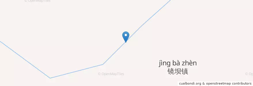 Mapa de ubicacion de 镜坝镇 en 中国, 江西省, 赣州市, 南康区, 镜坝镇.