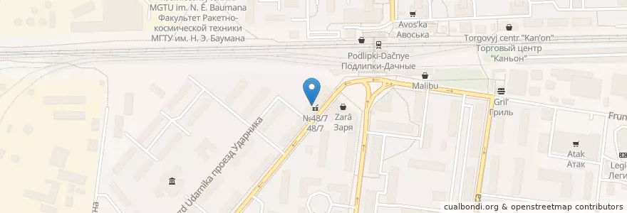 Mapa de ubicacion de №48/7 en روسيا, Центральный Федеральный Округ, محافظة موسكو, Городской Округ Королёв.