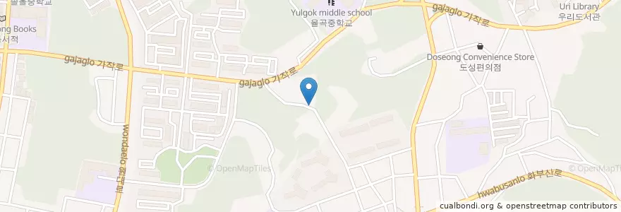 Mapa de ubicacion de 교동 en كوريا الجنوبية, 강원도, 강릉시, 교동.