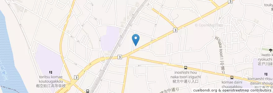 Mapa de ubicacion de サンマルクカフェ en Japão, Tóquio, 狛江市.