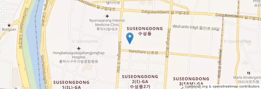 Mapa de ubicacion de 수성동 en Corée Du Sud, Daegu, 수성동.