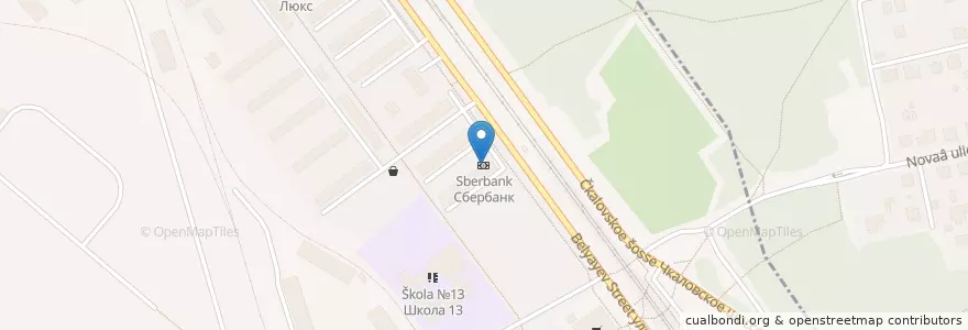 Mapa de ubicacion de Сбербанк en Россия, Центральный Федеральный Округ, Московская Область, Городской Округ Щёлково.