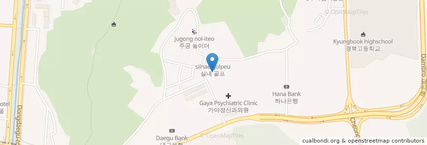 Mapa de ubicacion de 황금동 en Corée Du Sud, Daegu, 수성구, 황금동.