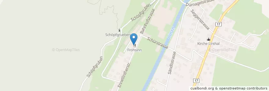 Mapa de ubicacion de Frohsinn en Suíça, Glarus, Glarus Süd.