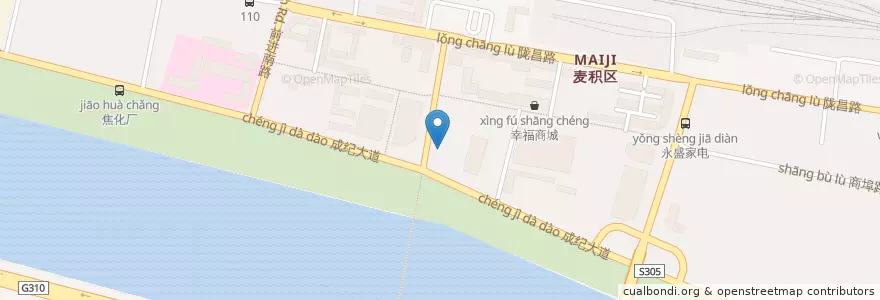 Mapa de ubicacion de 道南街道 en الصين, قانسو, 天水市, 麦积区, 道南街道.