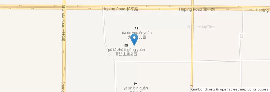 Mapa de ubicacion de 燕山路街道 en 中国, ツャントン;山東, チーナン;済南市, 历下区, 燕山路街道.