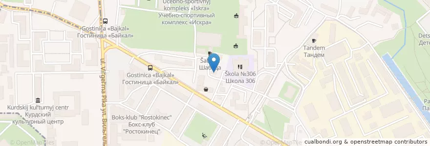 Mapa de ubicacion de Постскриптум en Russia, Central Federal District, Moscow, North-Eastern Administrative Okrug, Ostankinsky District, Rostokino District.