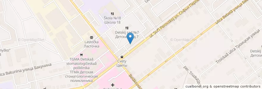 Mapa de ubicacion de Аптека №1 en Russland, Föderationskreis Zentralrussland, Oblast Twer, Городской Округ Тверь, Калининский Район.