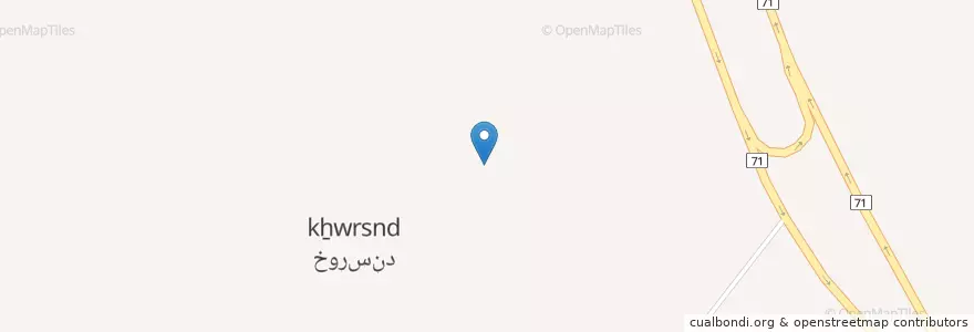 Mapa de ubicacion de خورسند en ایران, استان کرمان, شهرستان شهربابک, بخش مرکزی شهرستان شهر بابک, خورسند.