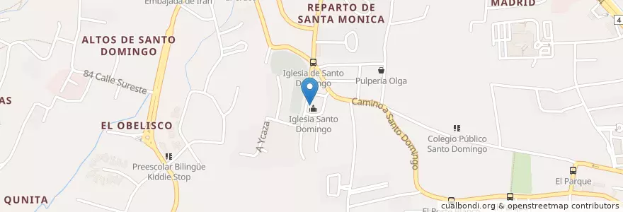 Mapa de ubicacion de Iglesia de Santo Domingo en 니카라과, Departamento De Managua, Managua (Municipio).