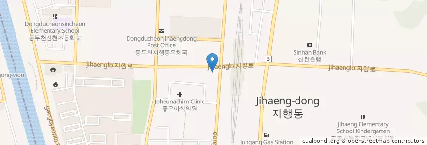 Mapa de ubicacion de Dunkin' Donuts en Zuid-Korea, Gyeonggi-Do, 동두천시.