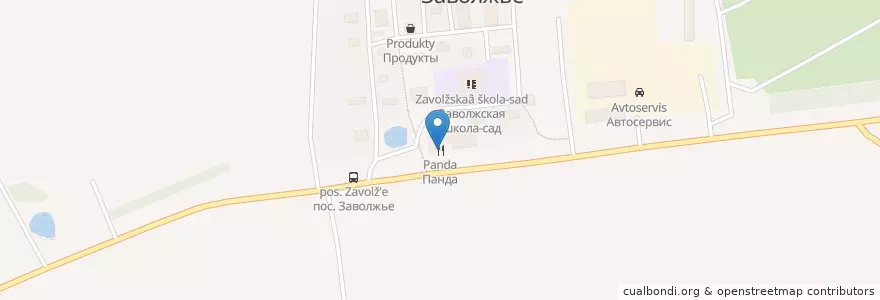 Mapa de ubicacion de Панда en Russia, Distretto Federale Centrale, Oblast' Di Jaroslavl', Ярославский Район, Заволжское Сельское Поселение.