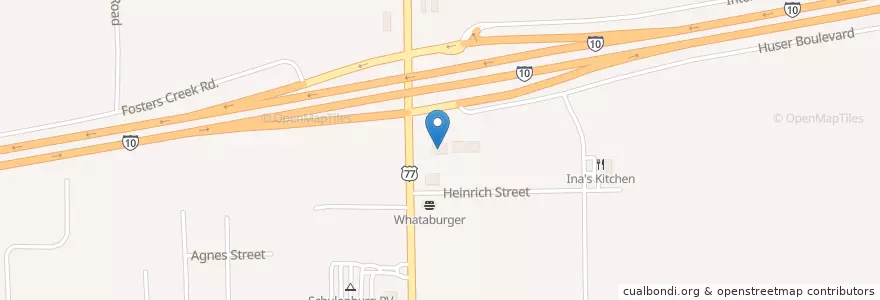 Mapa de ubicacion de Subway en 미국, 텍사스, Fayette County, Schulenburg.
