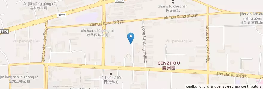 Mapa de ubicacion de 大城街道 en 中国, 甘粛省, 天水市, 秦州区, 大城街道.