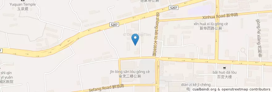 Mapa de ubicacion de 中城街道 en الصين, قانسو, 天水市, 秦州区, 中城街道.