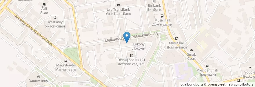 Mapa de ubicacion de Урсула en Rusia, Уральский Федеральный Округ, Свердловская Область, Городской Округ Екатеринбург.
