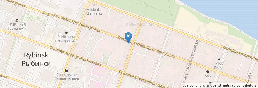 Mapa de ubicacion de Феррах en Rusia, Distrito Federal Central, Óblast De Yaroslavl, Рыбинский Район, Городской Округ Рыбинск.