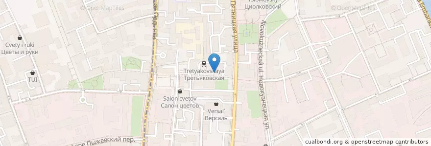 Mapa de ubicacion de Шоколадница en 러시아, Центральный Федеральный Округ, Москва, Центральный Административный Округ, Район Замоскворечье.