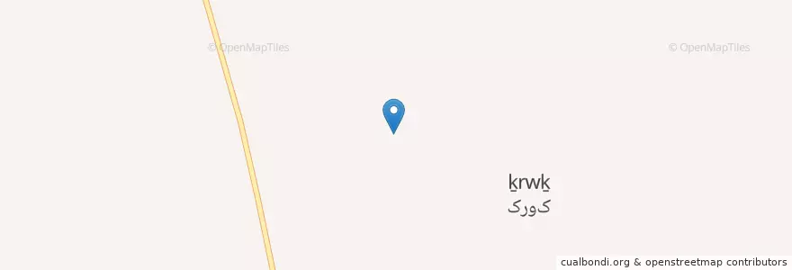 Mapa de ubicacion de کروک en ایران, استان کرمان, شهرستان بم, بخش بروات, روداب غربی, کروک.