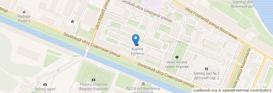 Mapa de ubicacion de Участковый пункт полиции № 3 en Russland, Föderationskreis Nordwest, Oblast Leningrad, Sankt Petersburg, Rajon Kronstadt, Kronstadt.