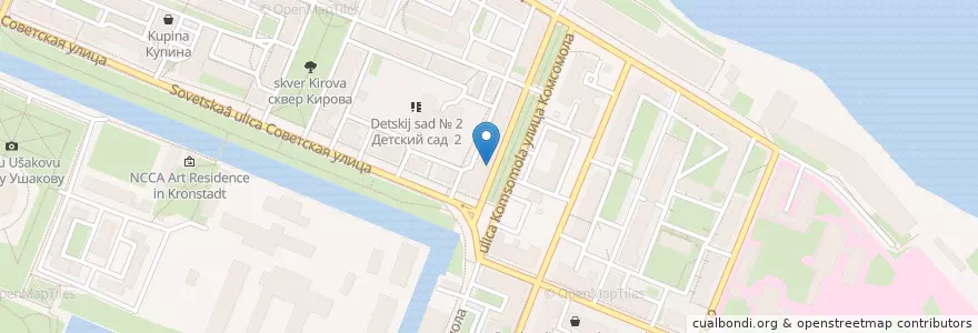 Mapa de ubicacion de На троих en Rusland, Северо-Западный Федеральный Округ, Oblast Leningrad, Sint-Petersburg, Кронштадтский Район, Кронштадт.
