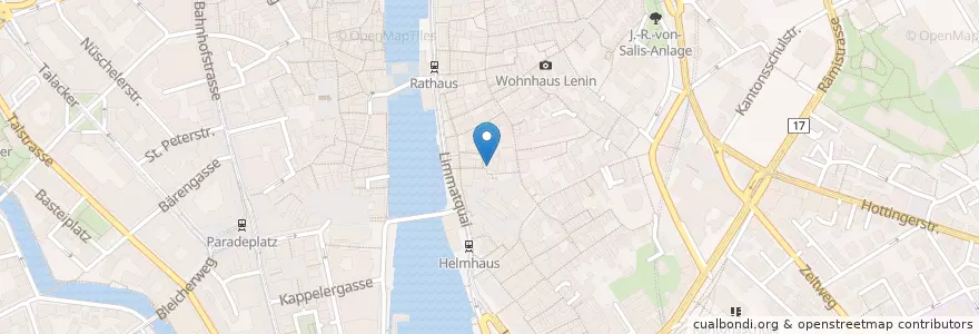 Mapa de ubicacion de La Dézaley Restaurant Vaudois en Switzerland, Zurich, District Zurich, Zurich.