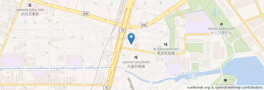 Mapa de ubicacion de 撫愛荘 en Japan, 東京都, 大田区.