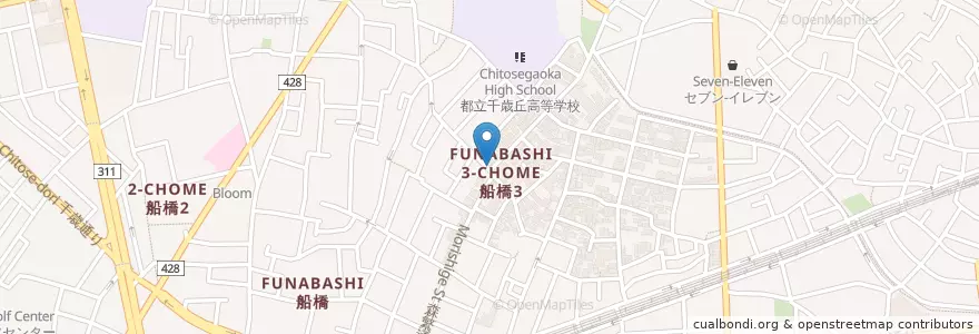 Mapa de ubicacion de オリーブ動物病院 (Olive Pet Clinic) en 일본, 도쿄도, 世田谷区.