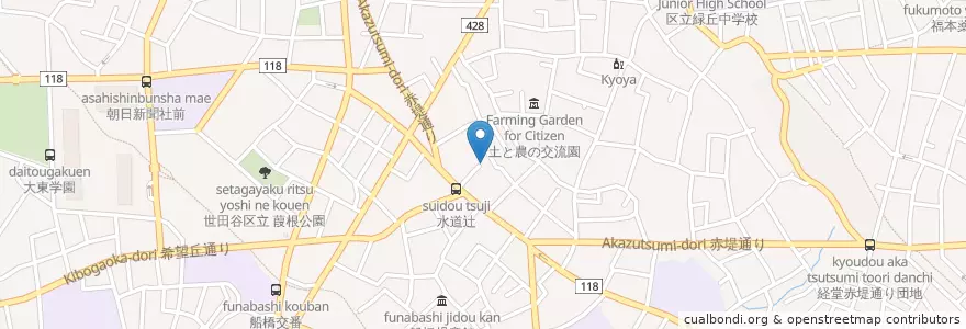 Mapa de ubicacion de 法木歯科 en Japan, Tokio, 世田谷区.
