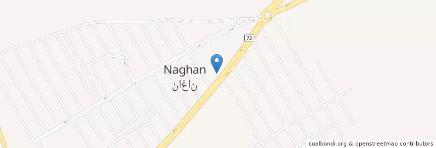 Mapa de ubicacion de ناغان en Iran, استان چهارمحال و بختیاری, شهرستان کیار, بخش ناغان, دهستان ناغان, ناغان.